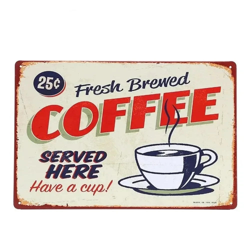 Home Bar Cafe - Plaque Metal Signs Drink Coffee Wall