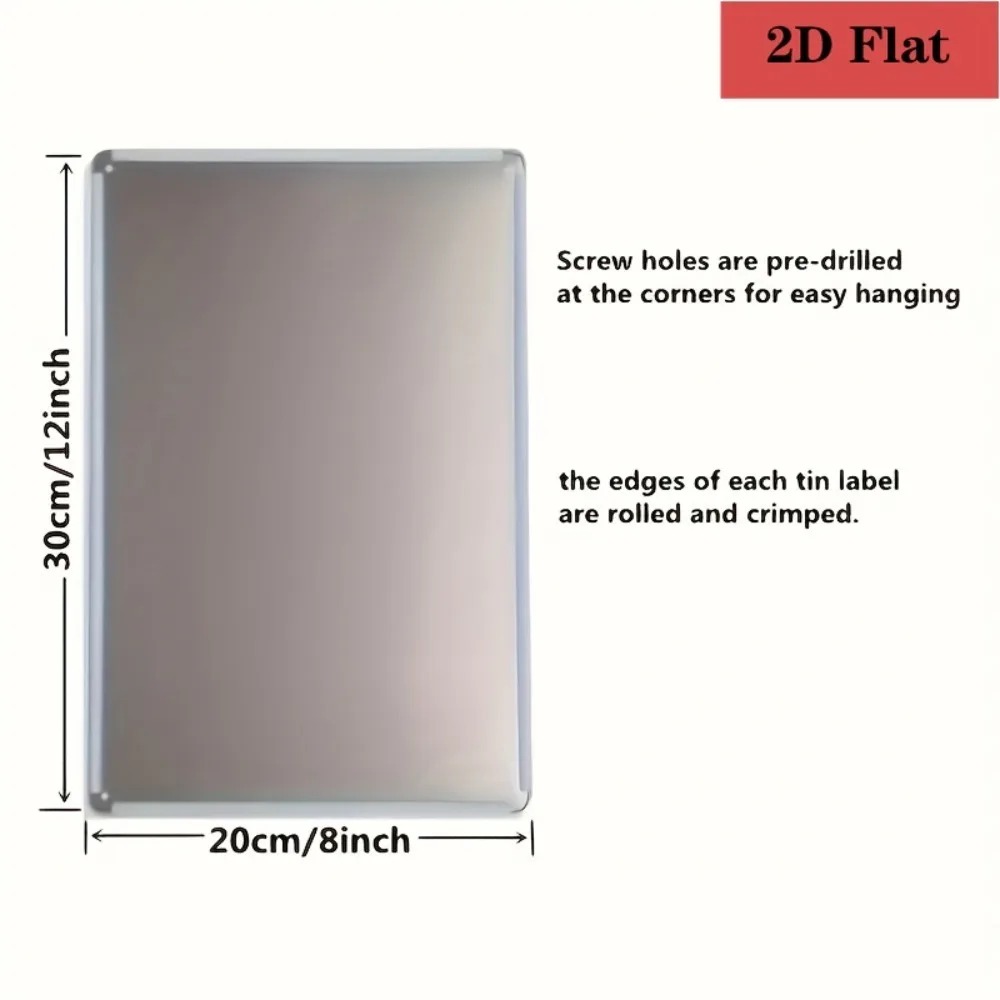 8×12Inch Customizable Metal Pl - Home Bar Cafe 评论和价格