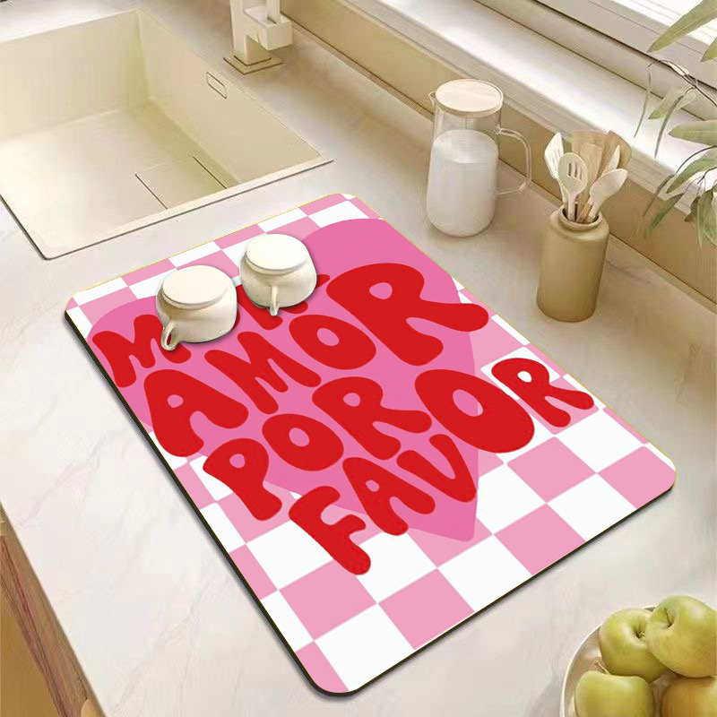 Aesthetic Pink Green Striped K - Bar Mat Rubber 评论和价格