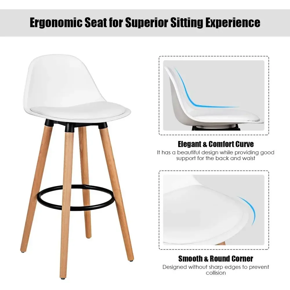Set of 4 Bar Stools with PU Le - Home Bar Stools 评论和价格