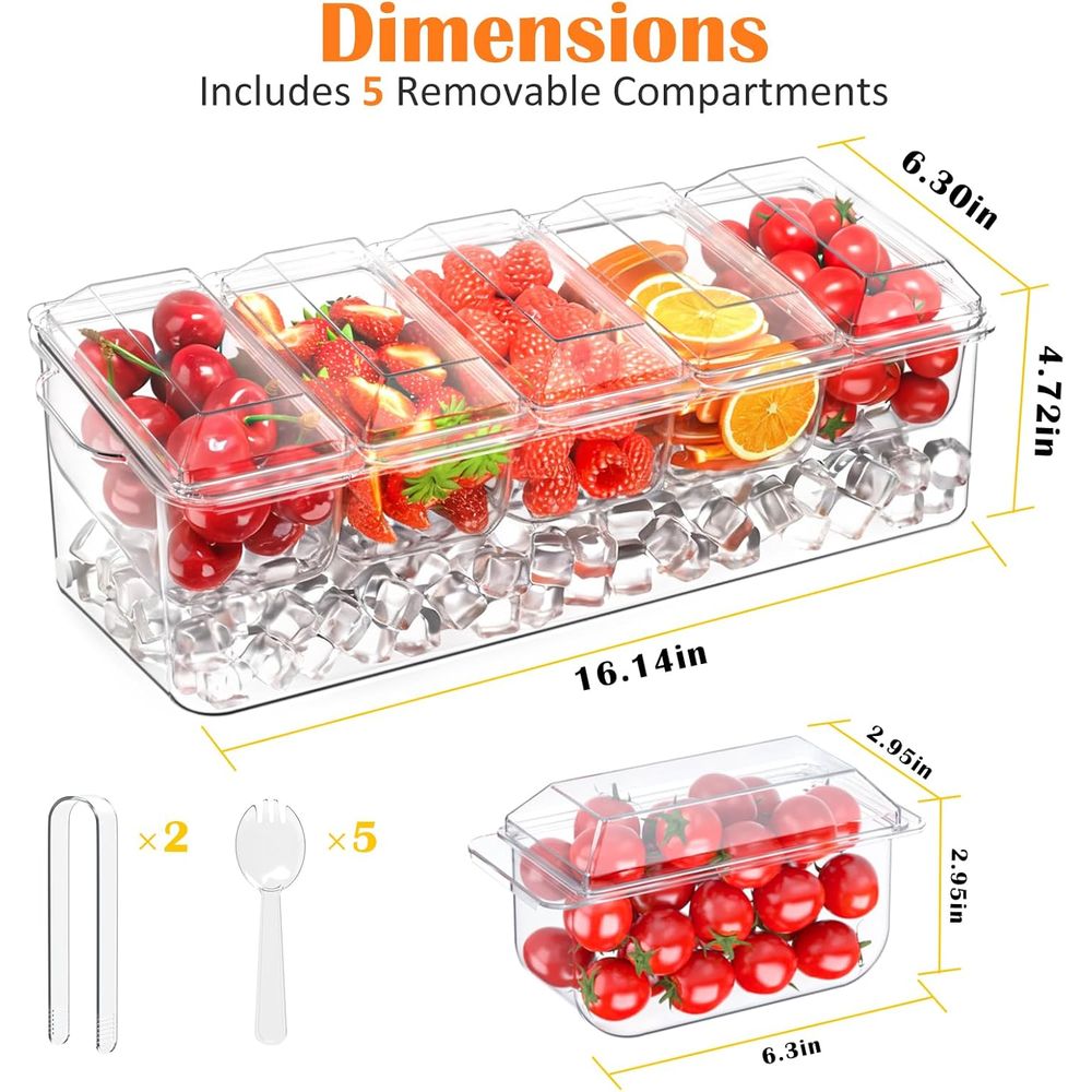 Condiment Tray, Chilled Server - Garnish Tray Set 评论和价格