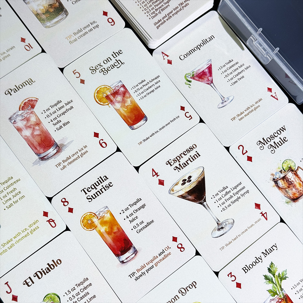 54pcs Cocktail Recipes Playing - Cocktail Recipe Book 评论和价格