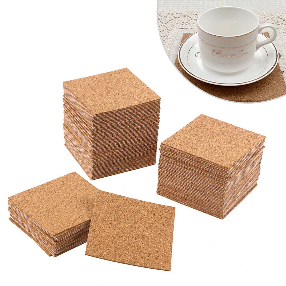 10Pcs Cork Coasters Square Cor - Home Bar Supplies 评论和价格