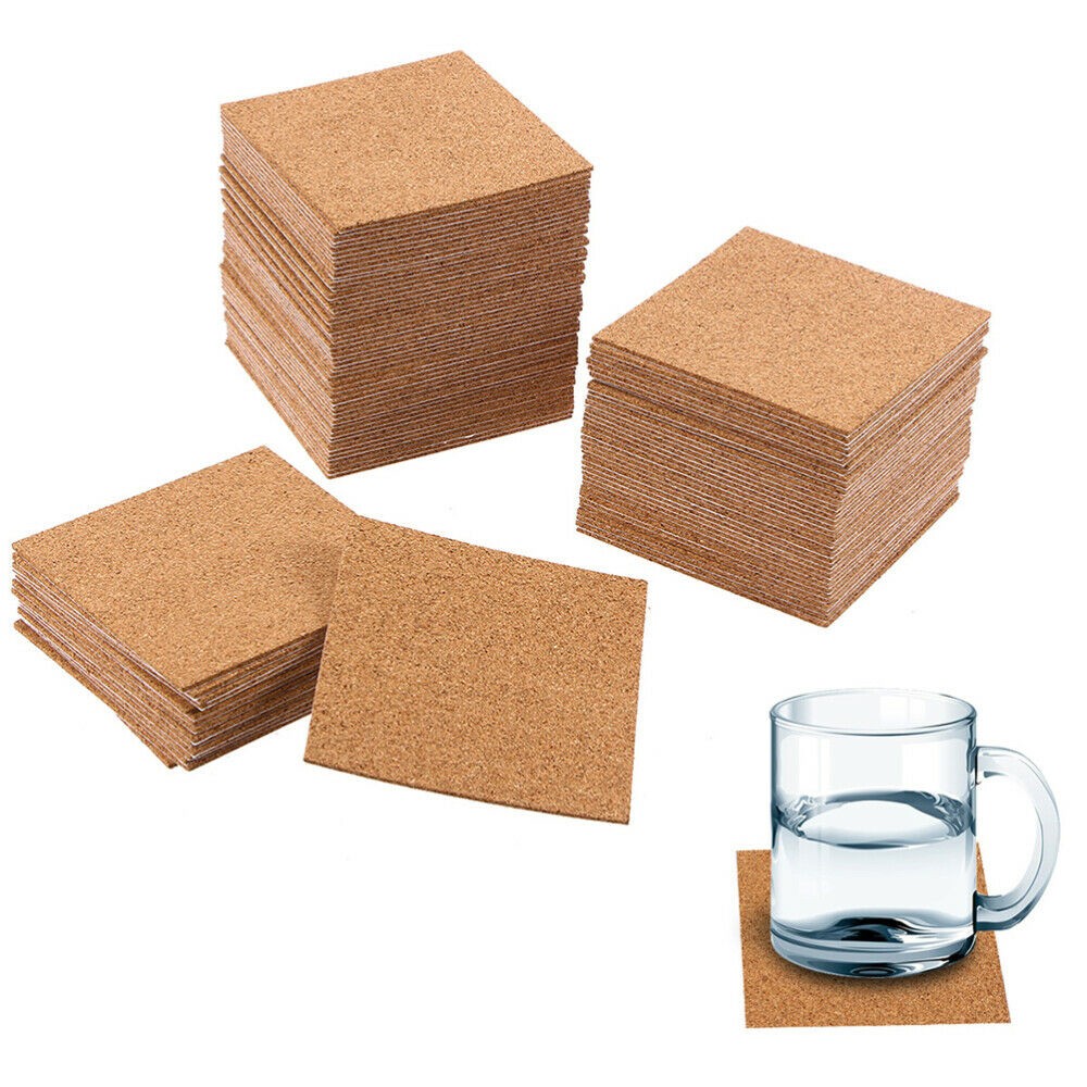 10Pcs Cork Coasters Square Cor - Home Bar Supplies 评论和价格