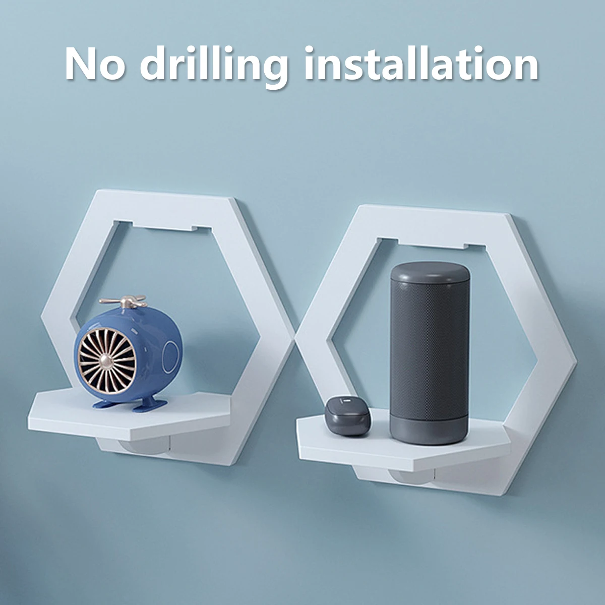 3Pcs Hexagon Wall Shelf Punch  - Home Bar Shelf 评论和价格