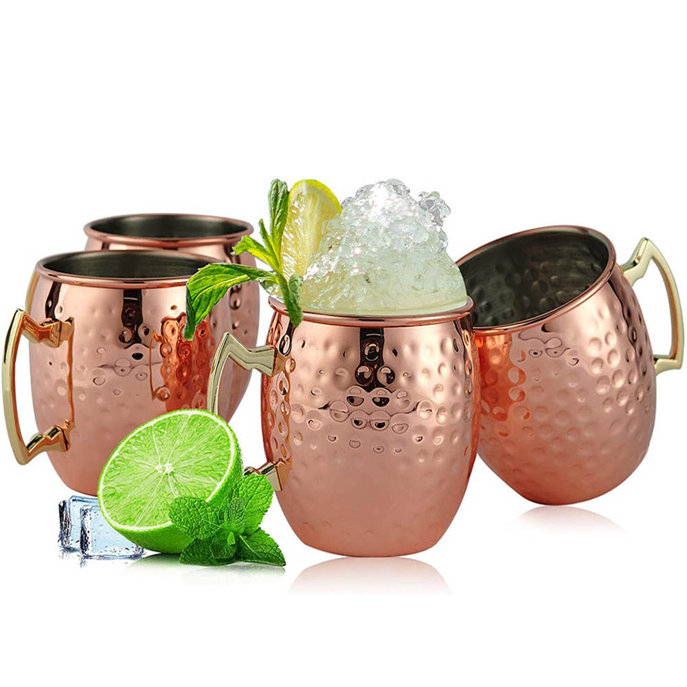 2pcs 100% Handmade 18oz Hammer - Mule Copper Mug 评论和价格