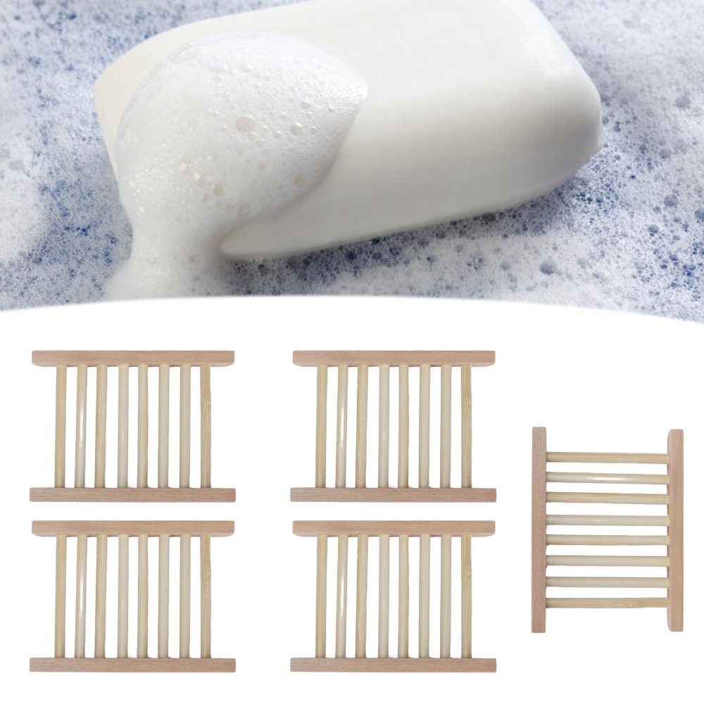 5 PCS Natural Wood Soap Dish S - Home Bar Supplies 评论和价格