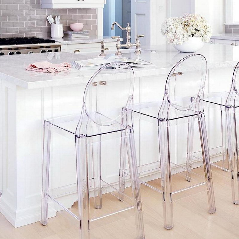8Pcs Fashion Home Decor Clear  - Home Bar Stools 评论和价格
