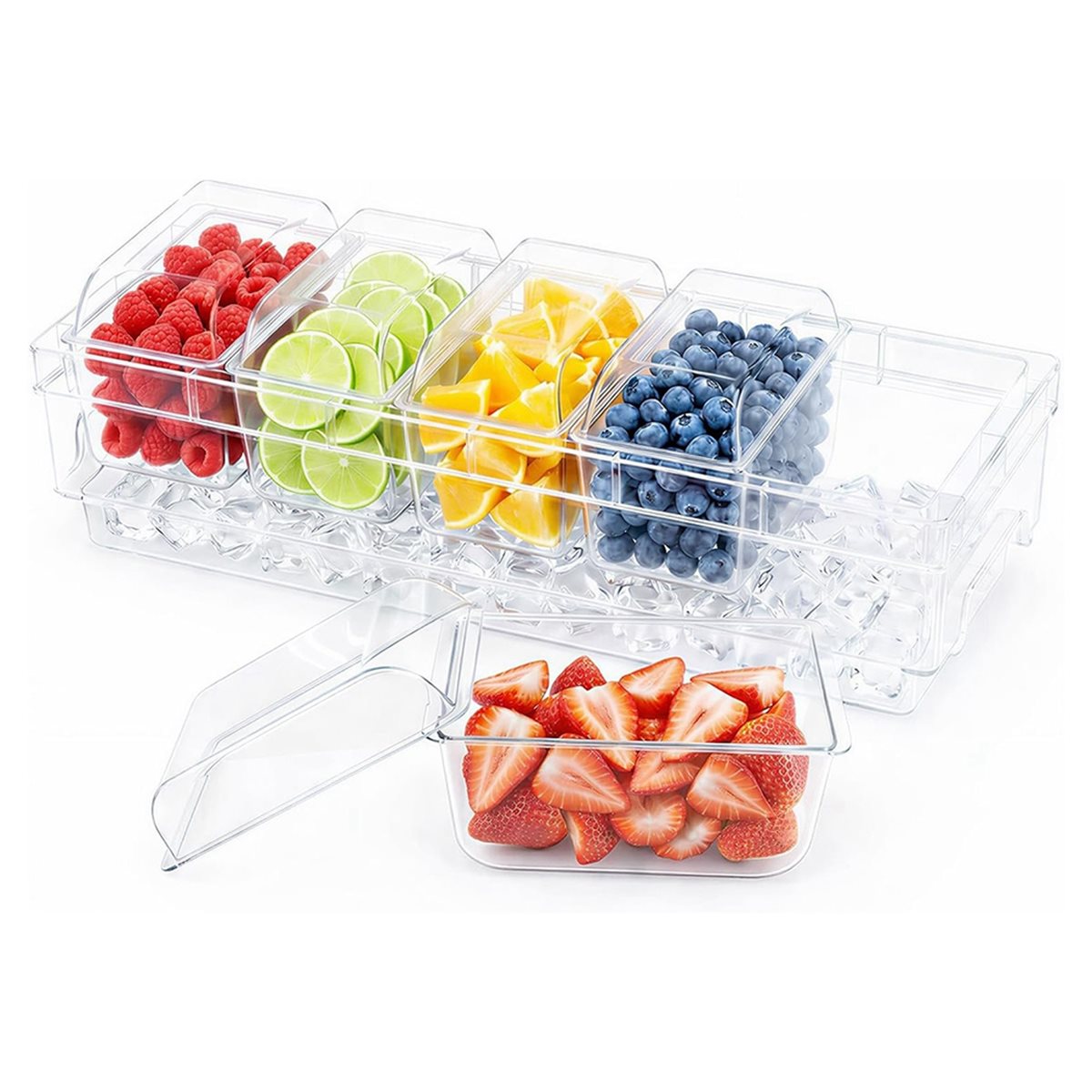 A1846K Chilled Condiment Conta - Garnish Tray Set 评论和价格