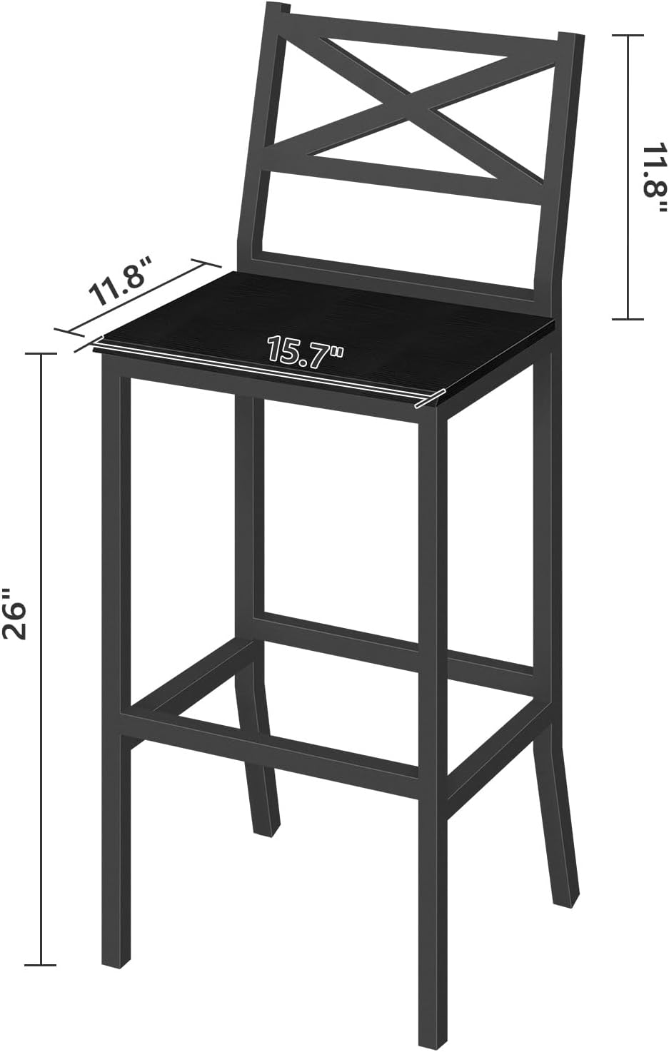 Bar Stools, Set of 2 Bar Chair - Home Bar Stools 评论和价格