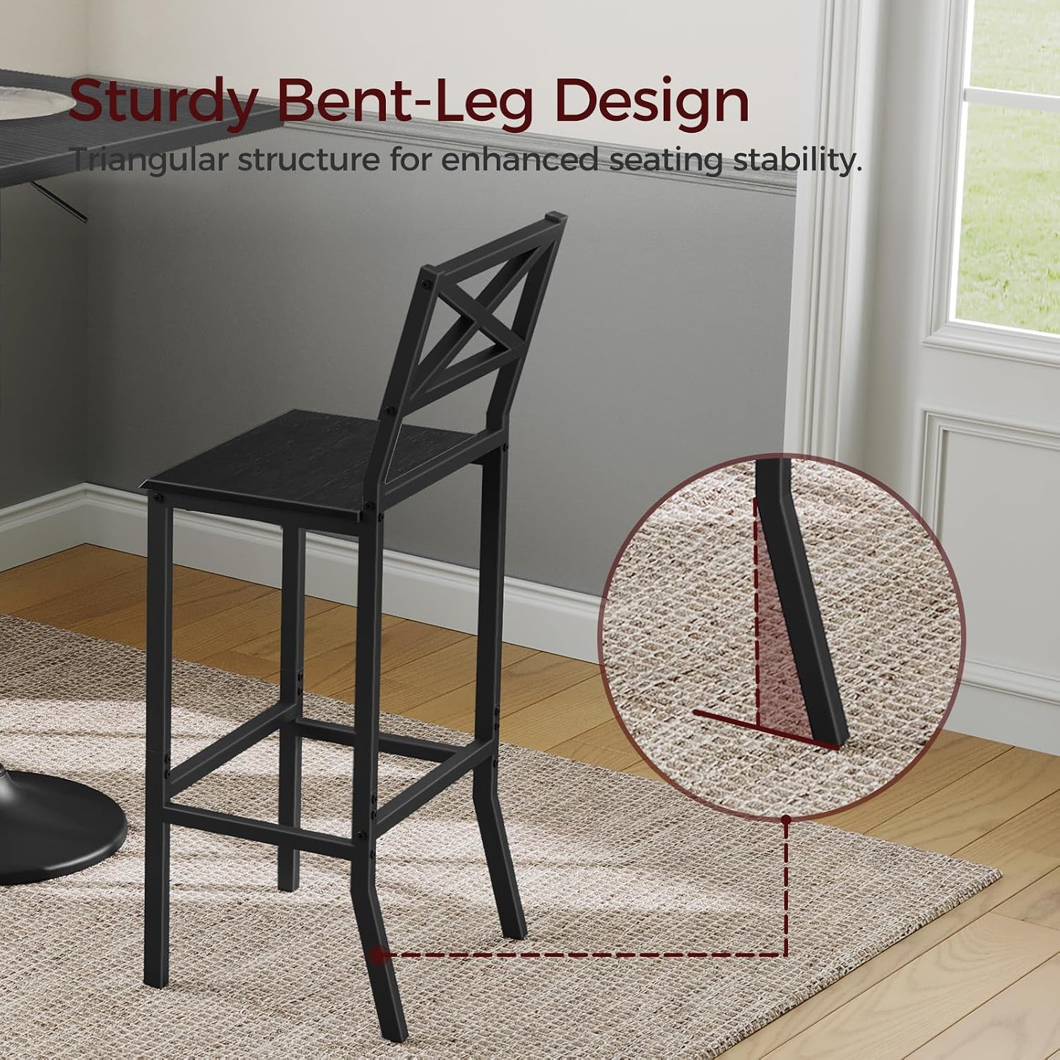 Bar Stools, Set of 2 Bar Chair - Home Bar Stools 评论和价格