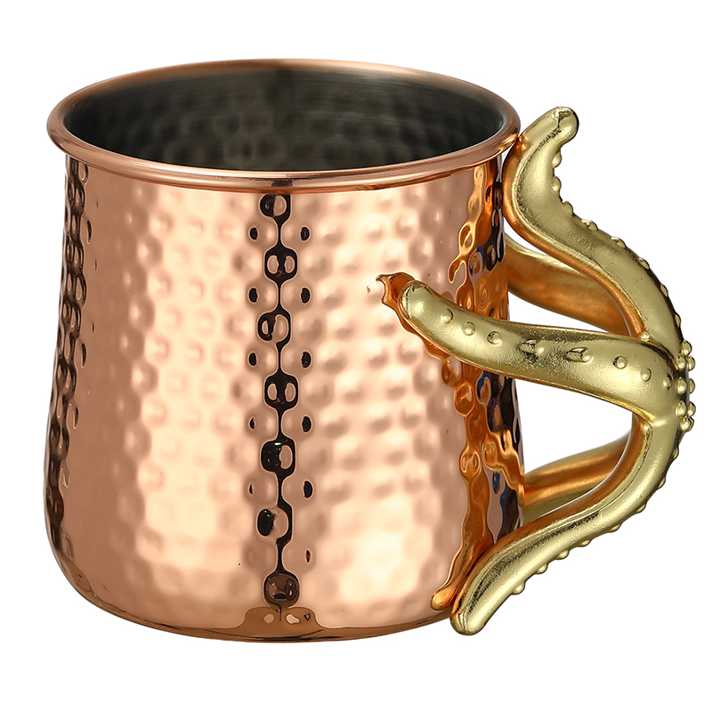 Hammered Copper Plated Stainle - Mule Copper Mug 评论和价格