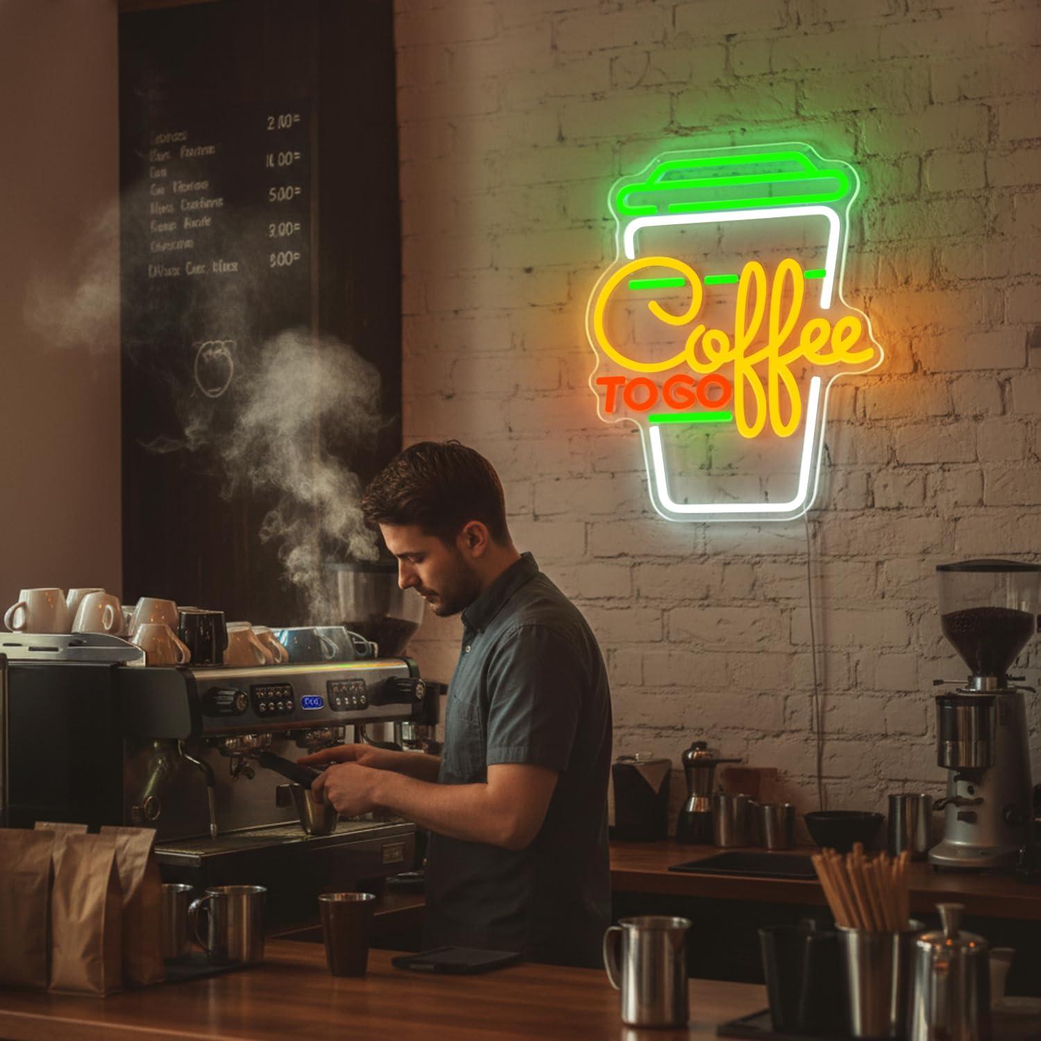 Coffee Neon Sign USB Dimmable  - Home Bar And Restaurant 评论和价格