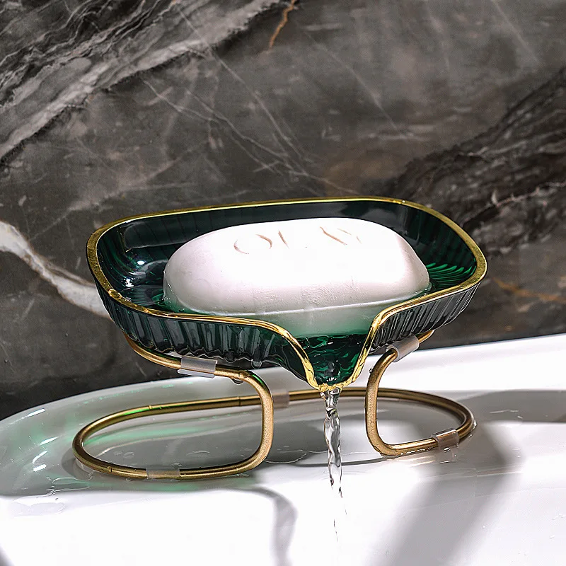 Gold Edged Toilet Soap Drain B - Home Bar Shelf 评论和价格