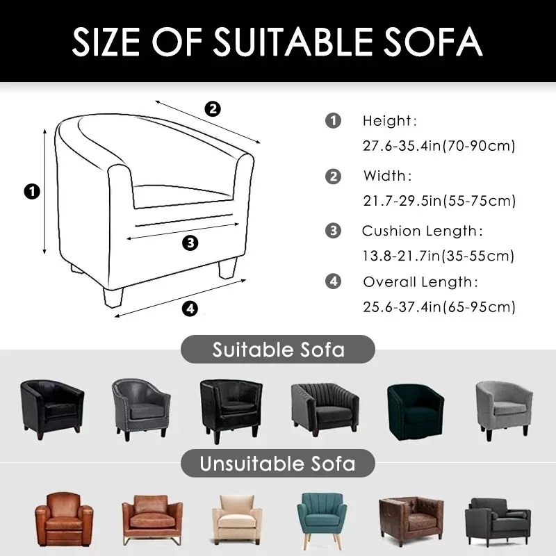 Elastic Club Chair Cover Jacqu - Home Bar Lounge 评论和价格