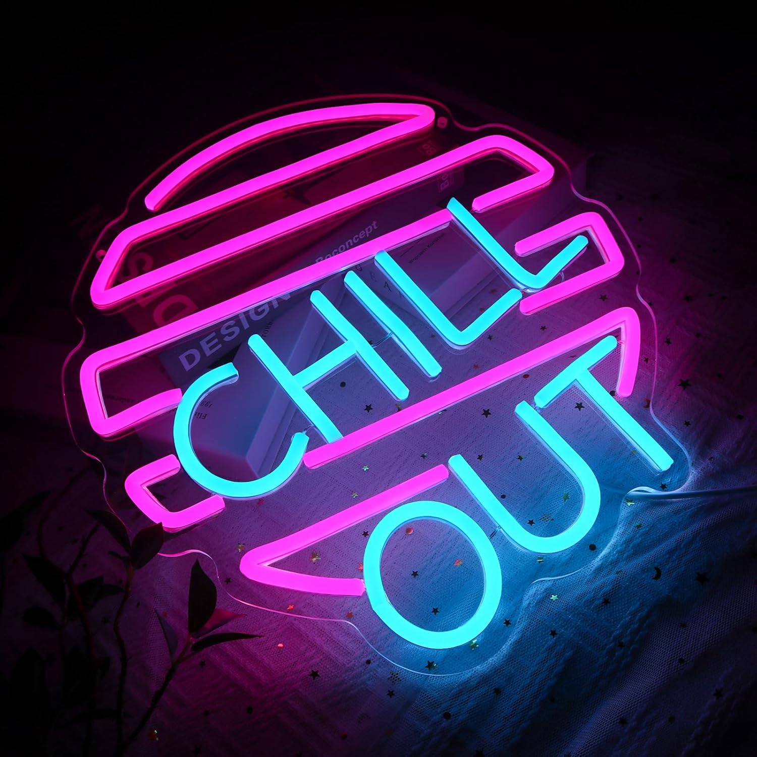 Chill Out Neon Sign for Wall D - Home Bar Lounge 评论和价格
