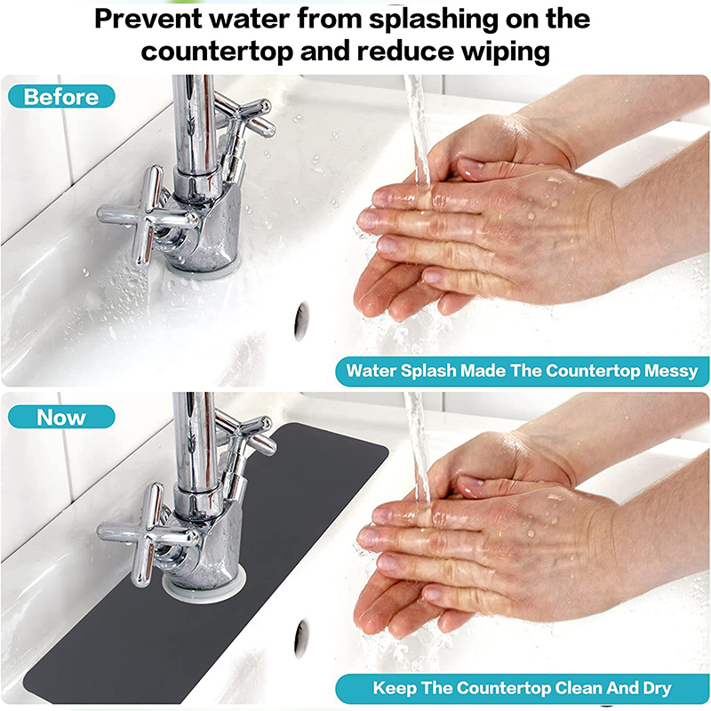 Upgraded Diatomite Sink Splash - Bar Mat Rubber 评论和价格