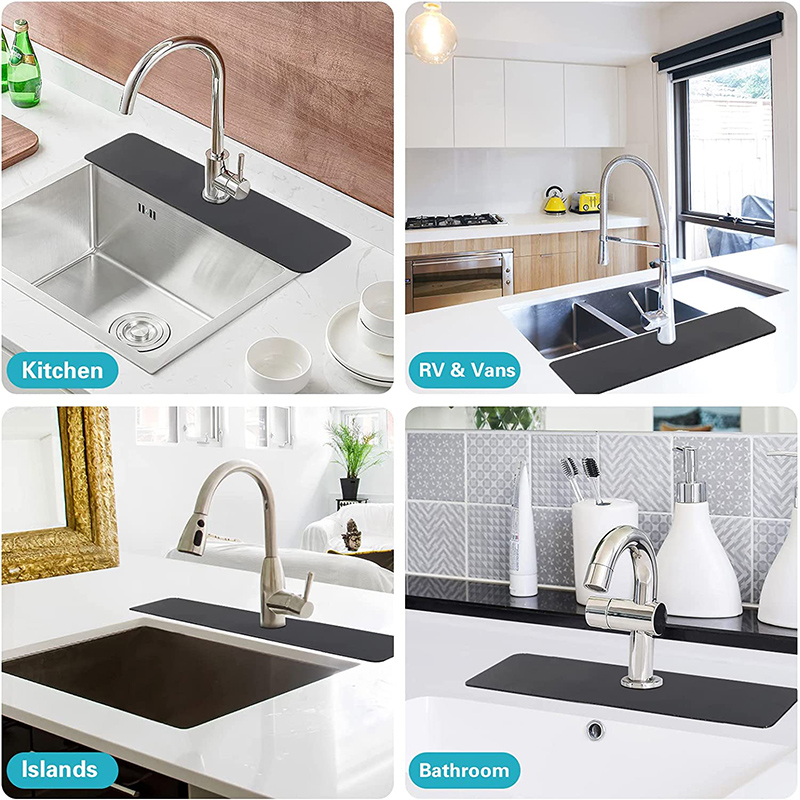 Upgraded Diatomite Sink Splash - Bar Mat Rubber 评论和价格