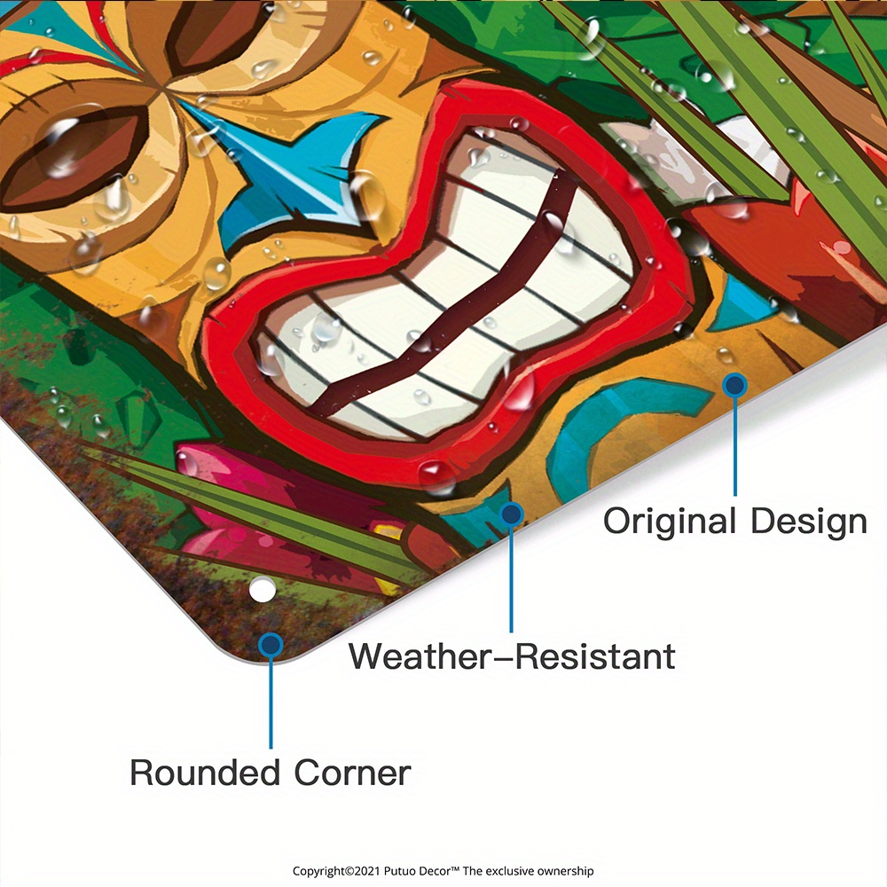 Custom  Decor Tiki Bar Sign, P - Home Bar Cafe 评论和价格