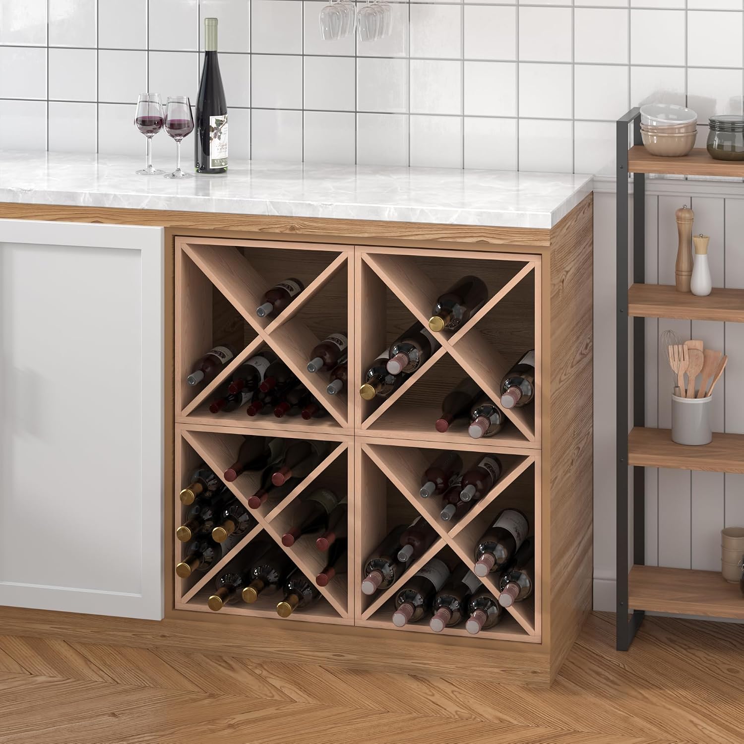 96 Bottle Wine Rack Countertop - Home Bar Shelf 评论和价格