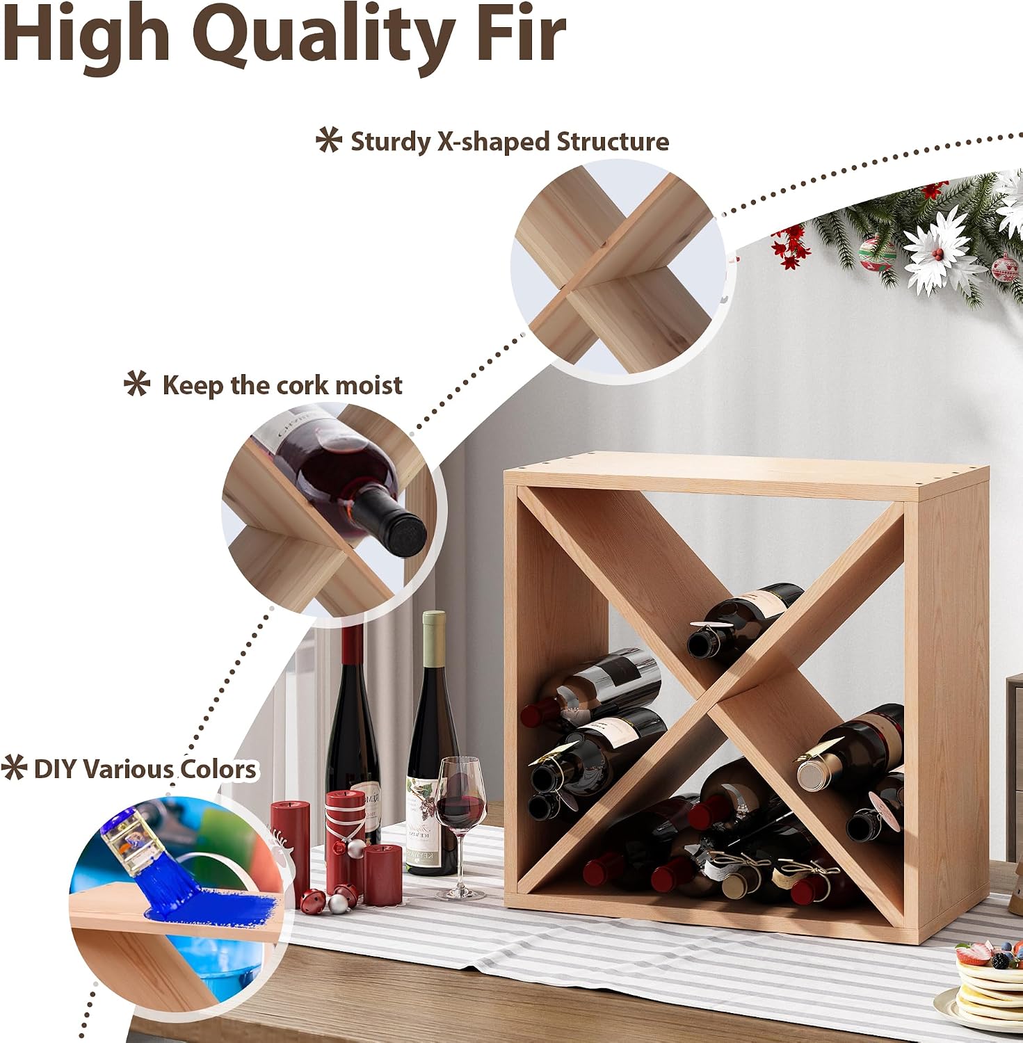 96 Bottle Wine Rack Countertop - Home Bar Shelf 评论和价格