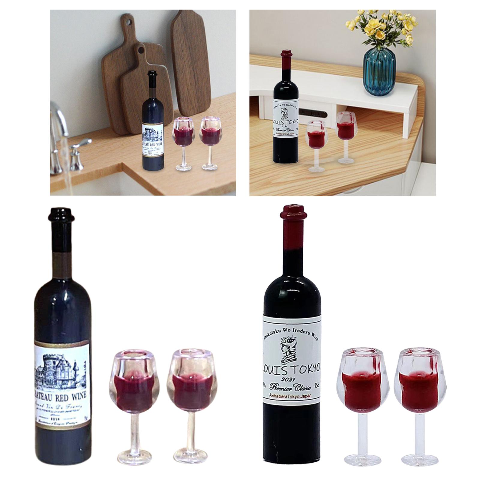 1/12 Scale Dollhouse Wine Bott - Home Bar Supplies 评论和价格