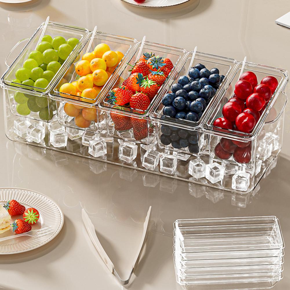 Taco Bar Serving Set for Party - Garnish Tray Set 评论和价格