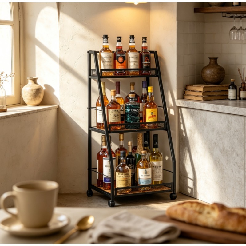 3-Tier Ladder Wine Rack Freest - Home Bar Shelf 评论和价格