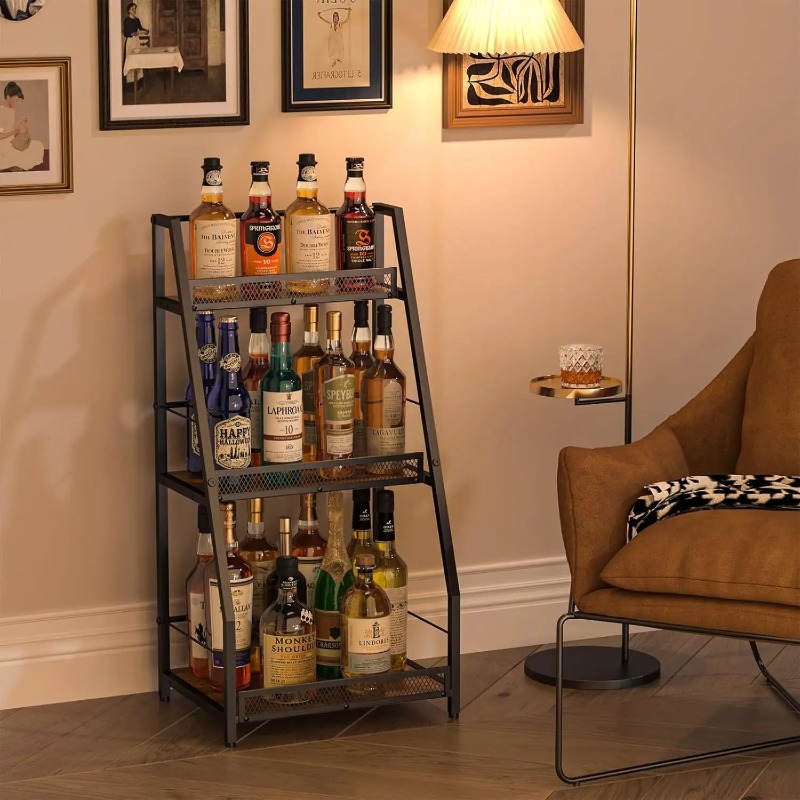 3-Tier Ladder Wine Rack Freest - Home Bar Shelf 评论和价格