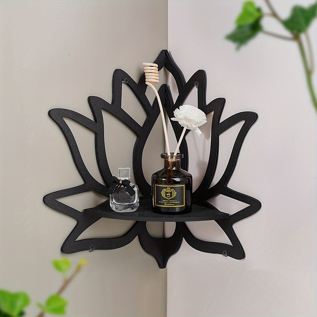 Lotus Corner Floating Shelf, H - Home Bar Shelf 评论和价格