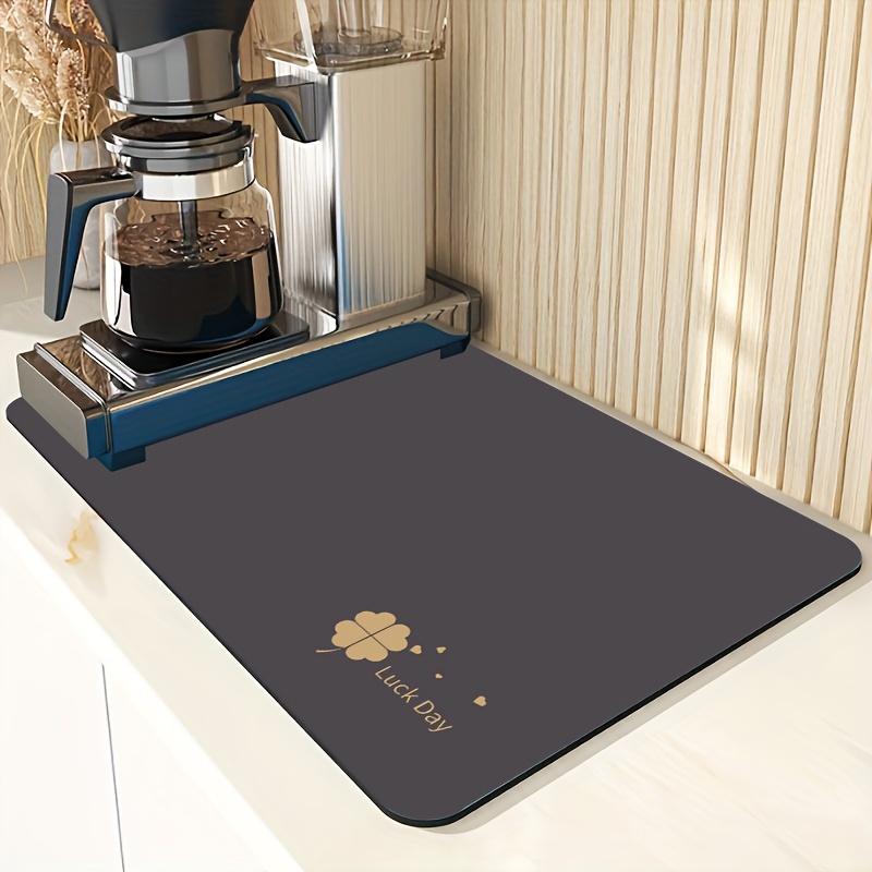 Dark Grey Clover Luck Dish Dry - Bar Mat Rubber 评论和价格