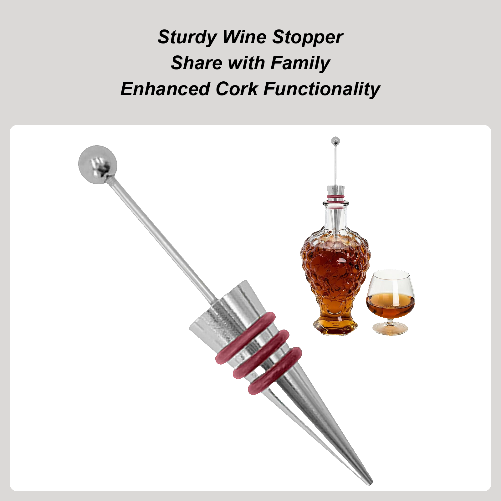Wine Stopper Alloy Silicone Re - Home Bar Supplies 评论和价格