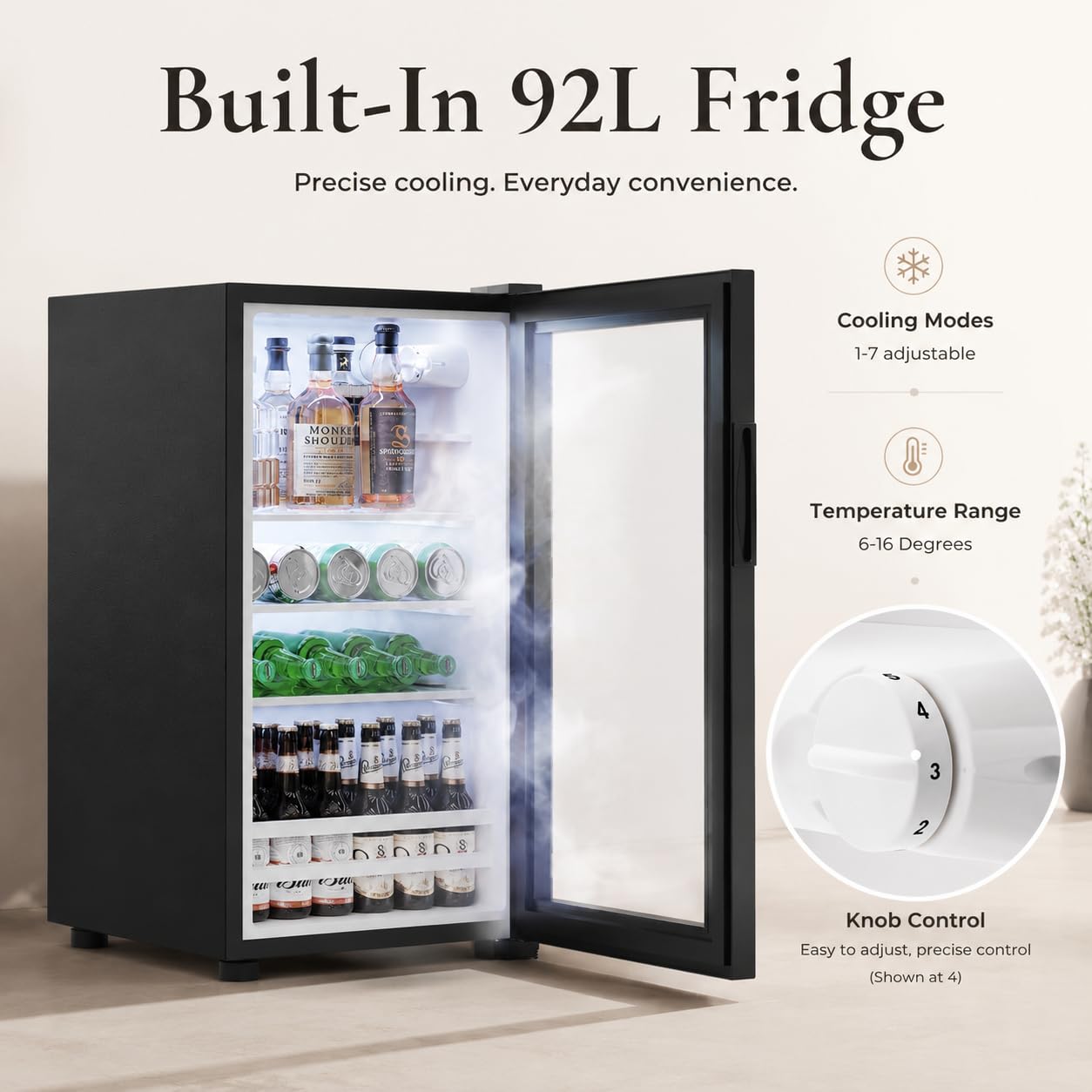 Fluted Mini Fridge Cabinet (Fr - Home Bar And Fridge 评论和价格